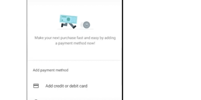 add a credit card in Google Play